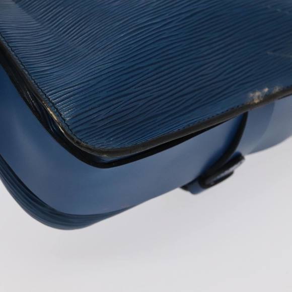 LOUIS VUITTON Epi Cartouchiere MM Shoulder Bag Blue M52245 LV Auth 99747 - Picture 9 of 16